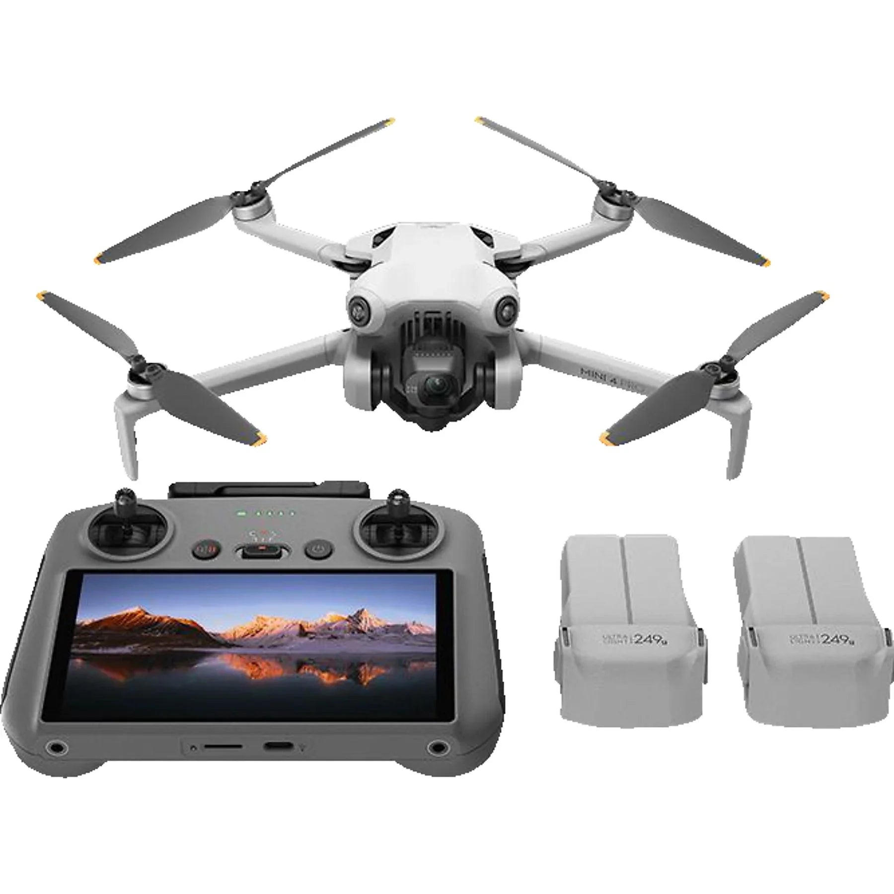 DJI Mini 4 Pro Fly More Combo (DJI RC 2) Mini-Kameradrohne, Grau